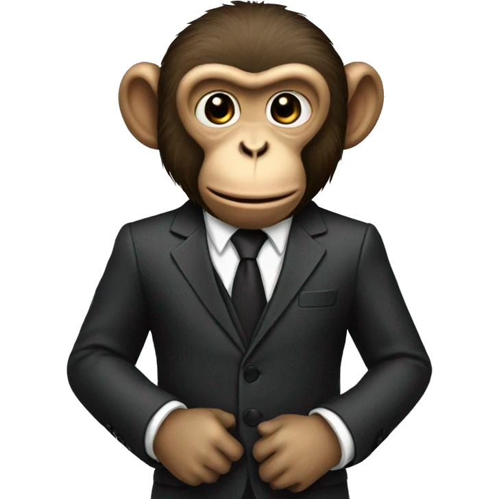 Monkey with suit emoji