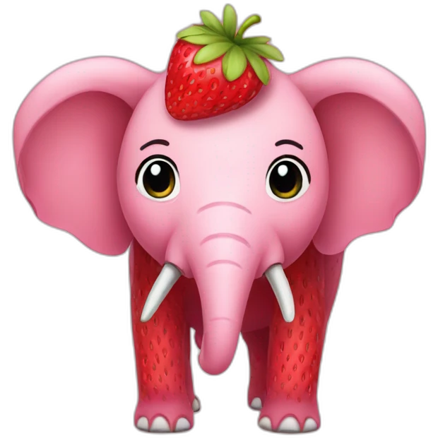 strawberry elephant emoji