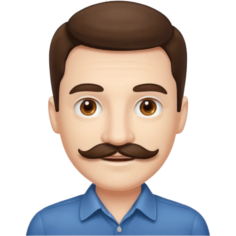 Dumb with moustache emoji