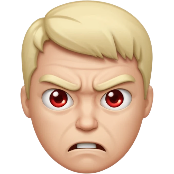 Angry with sad emoji