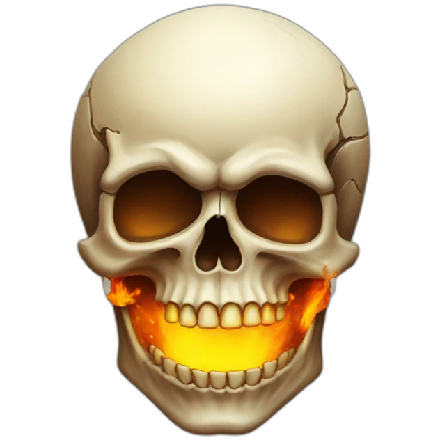 Skull fire emoji