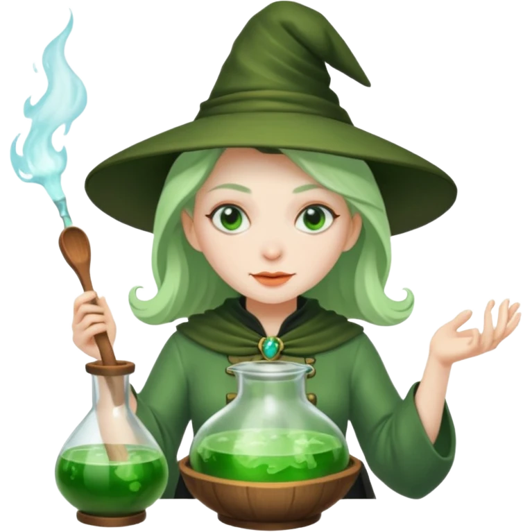 green witch cooking potion emoji