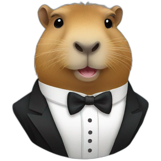 Capybara in a tuxedo emoji