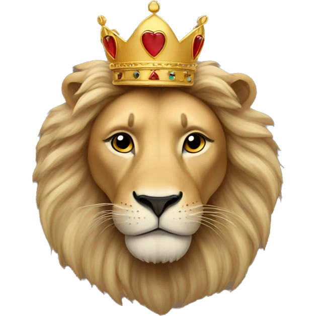 Lion with heart and tiara  emoji