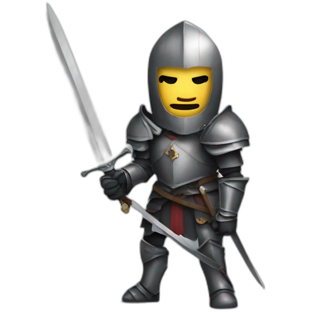 A evil Knight with a sword  emoji