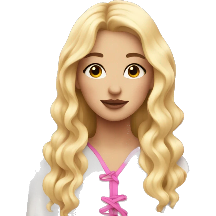 Blonde girl with pink tarot cards emoji