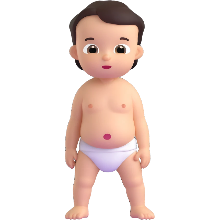 small kid in diaper emoji