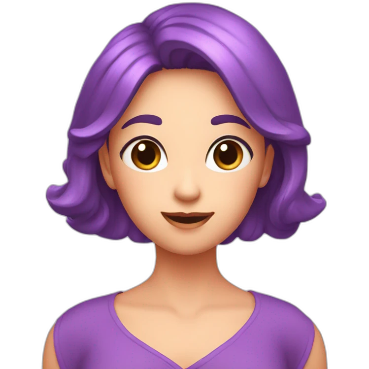 a violet peach emoji