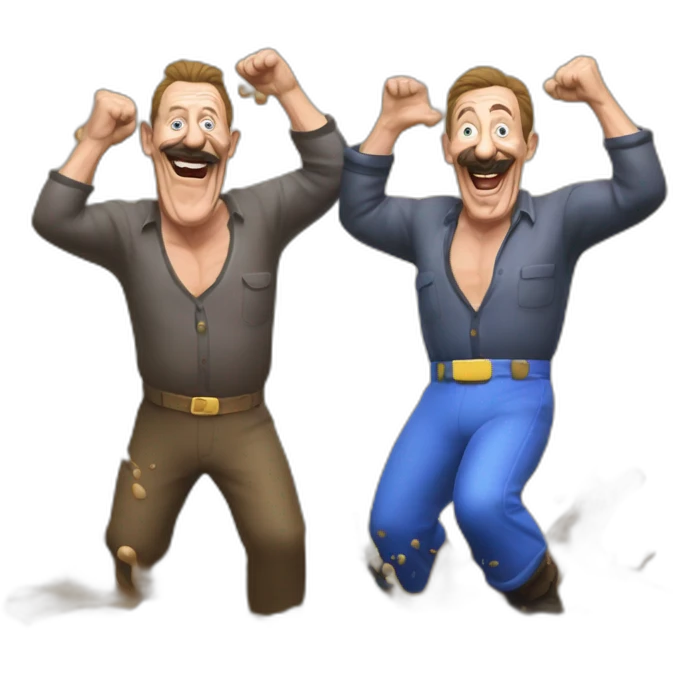 Chuckle Brothers mud fight party emoji
