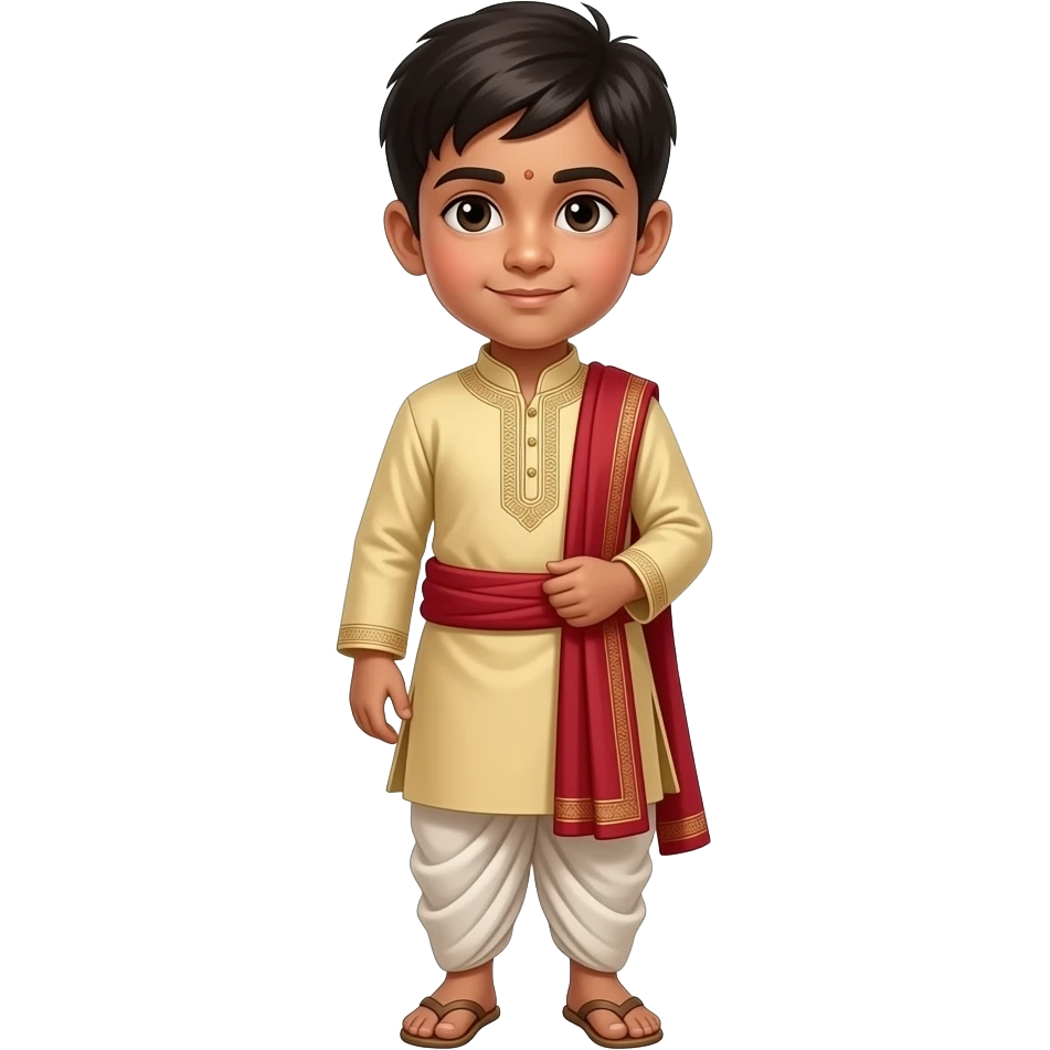 Emoji of a boy wearing a kurta and Dhoti emoji