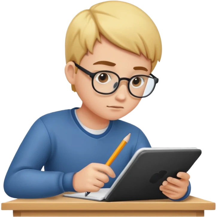 Student working hard  emoji