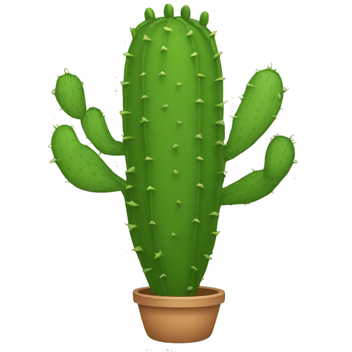 single flat Nopal without pot emoji