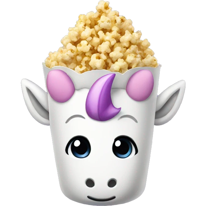 Unicorn popcorn emoji