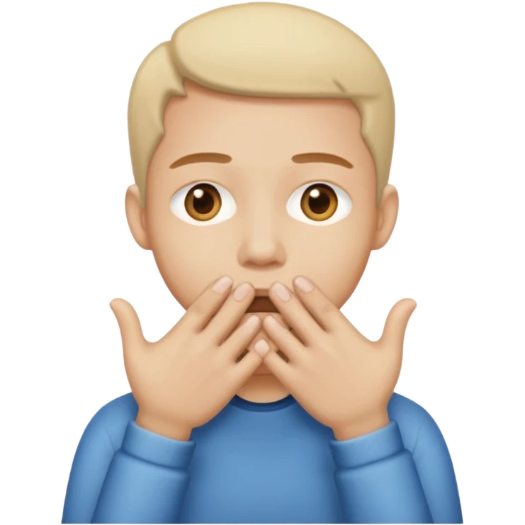person with two hands facing out by their mouth  emoji