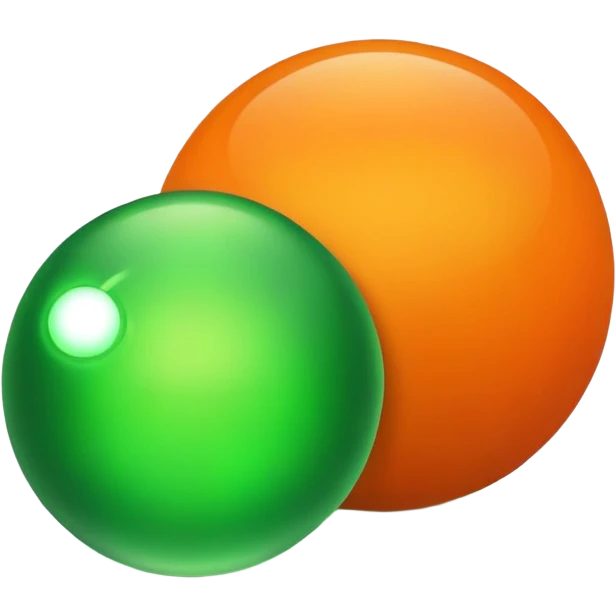 Green and Orange emoji