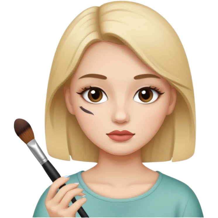 girl applying makeup emoji