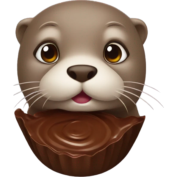 otter with chocolate emoji