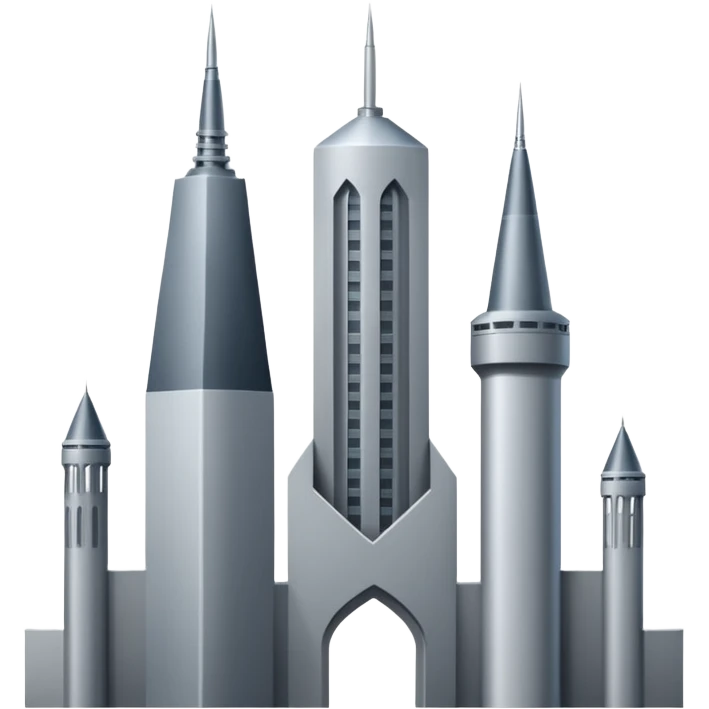 Airplane and two towers emoji