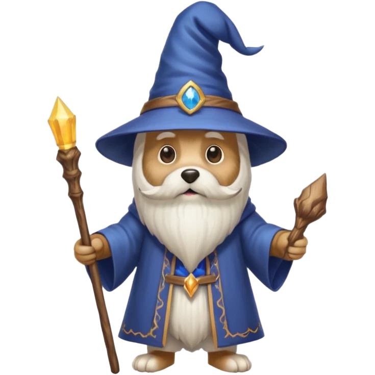 Dog wizard emoji