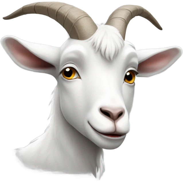 sad depressed white goat looking down emoji