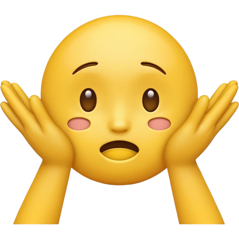 Yellow emoji with hands out in despair  emoji