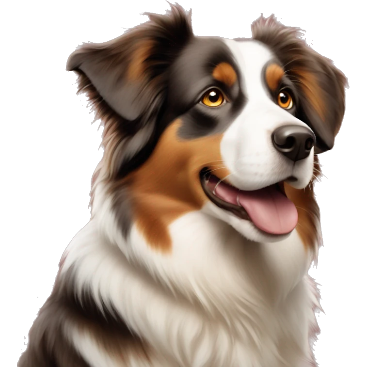 Australian Shepard red mural dog emoji