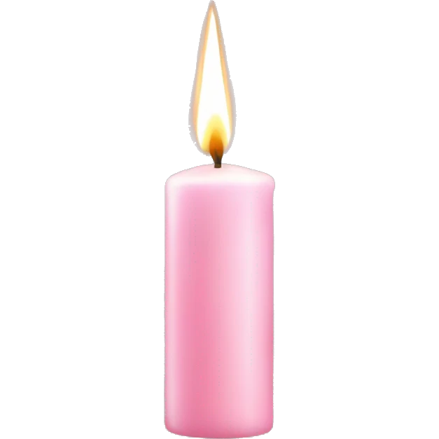 light pink candle emoji