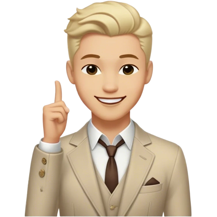 A confident man with a charming smile, a stylish outfit, and a playful or flirty demeanor. He stands with a relaxed posture, winking at someone, exuding an air of charm and charisma. His appearance is well-groomed, and he gives off a confident yet mischievous vibe emoji