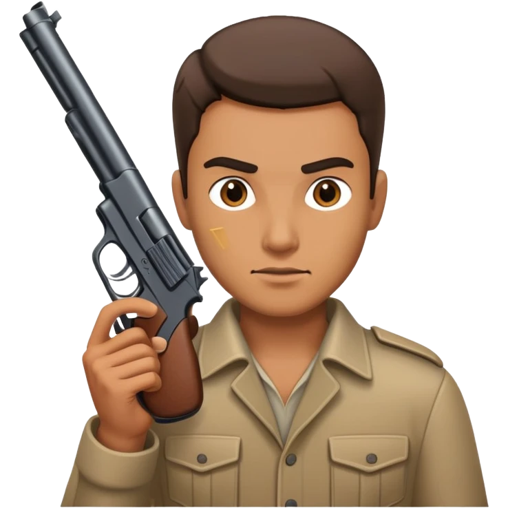Gun man emoji