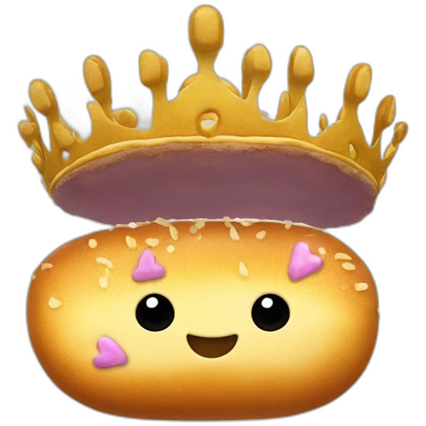 Caca avec une couronne et une baguette magique emoji