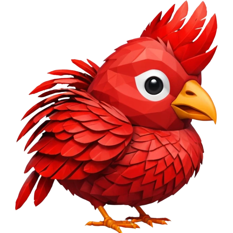 blood bird low poly emoji