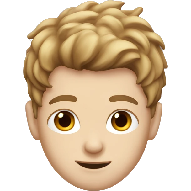 hapoy boy with bron hair and white skin  emoji