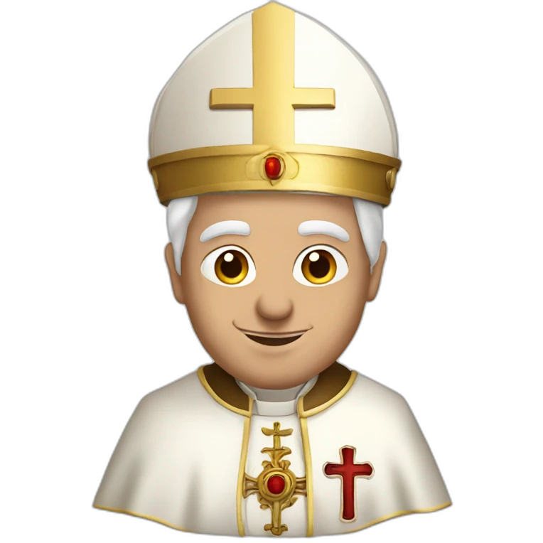 pope holding a xanax emoji
