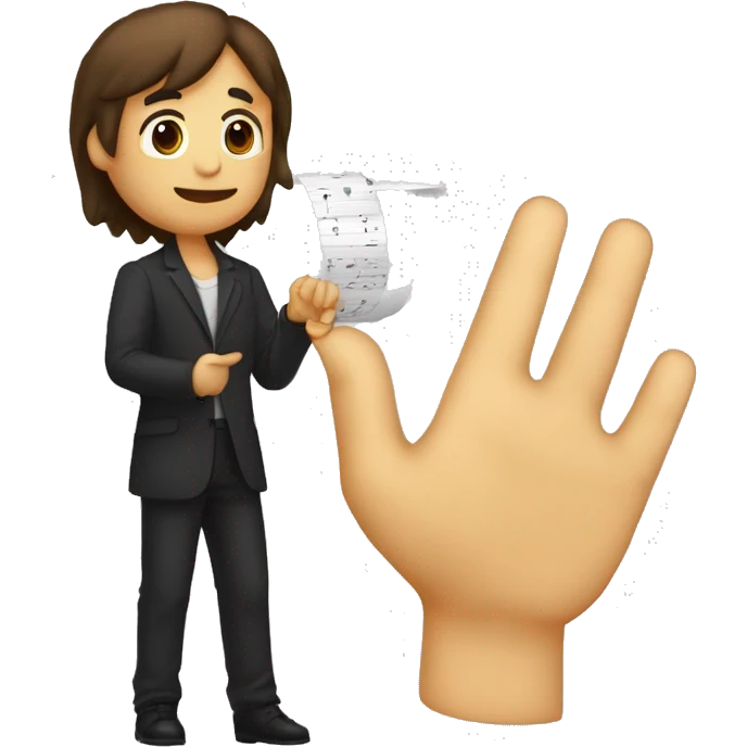 gesto que hace eladio carrion con las manos formando la letra H emoji
