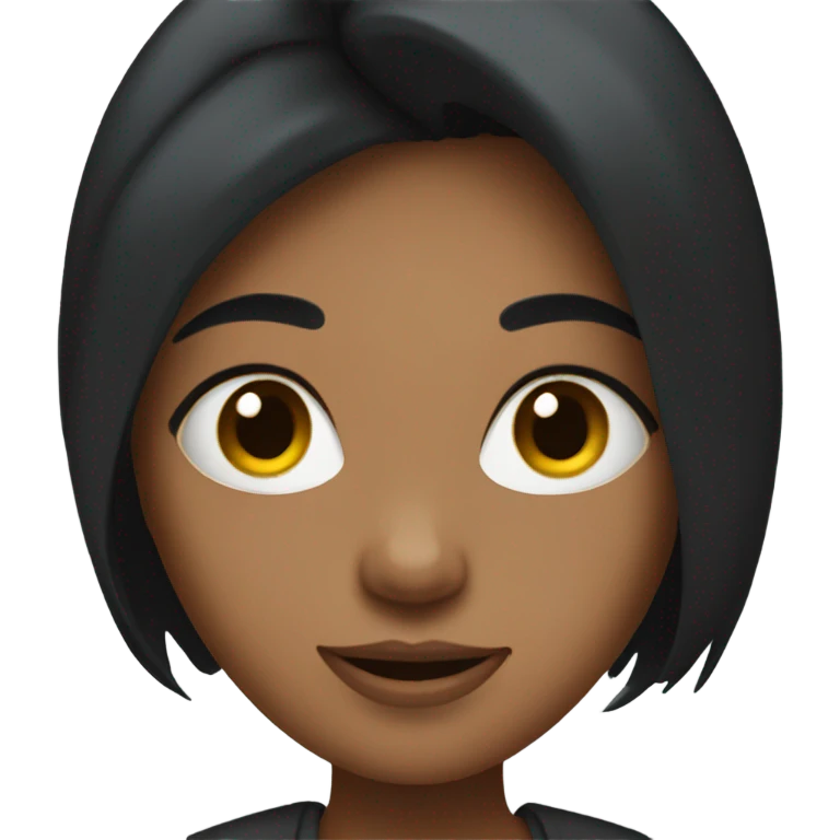 Girl with long black hair emoji
