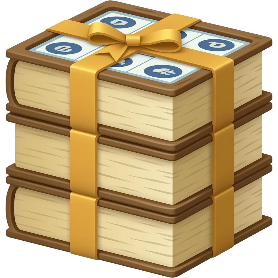A stack of board game boxes emoji