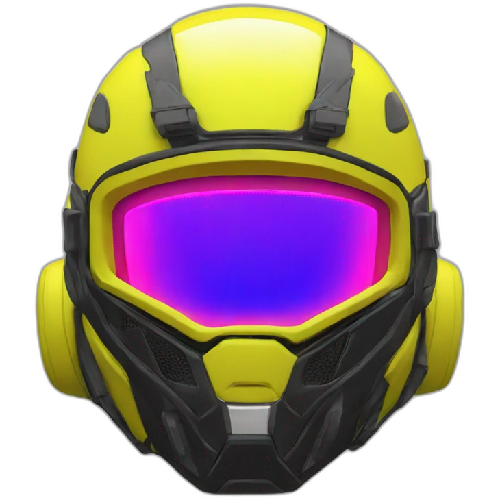 neon motorcyle helmet emoji