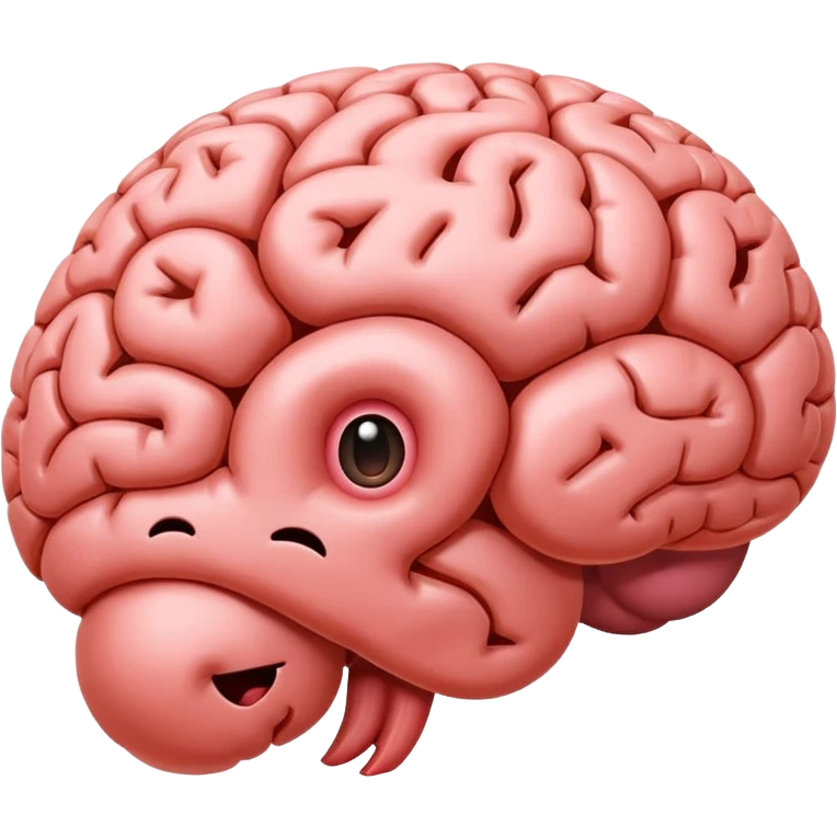 Happy brain emoji