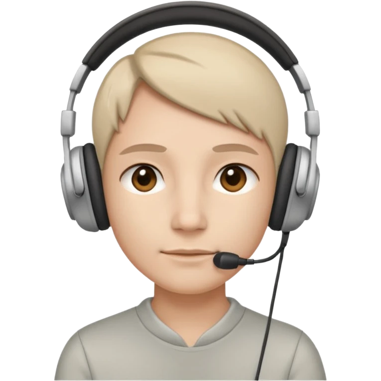 Calm face with headphones emoji