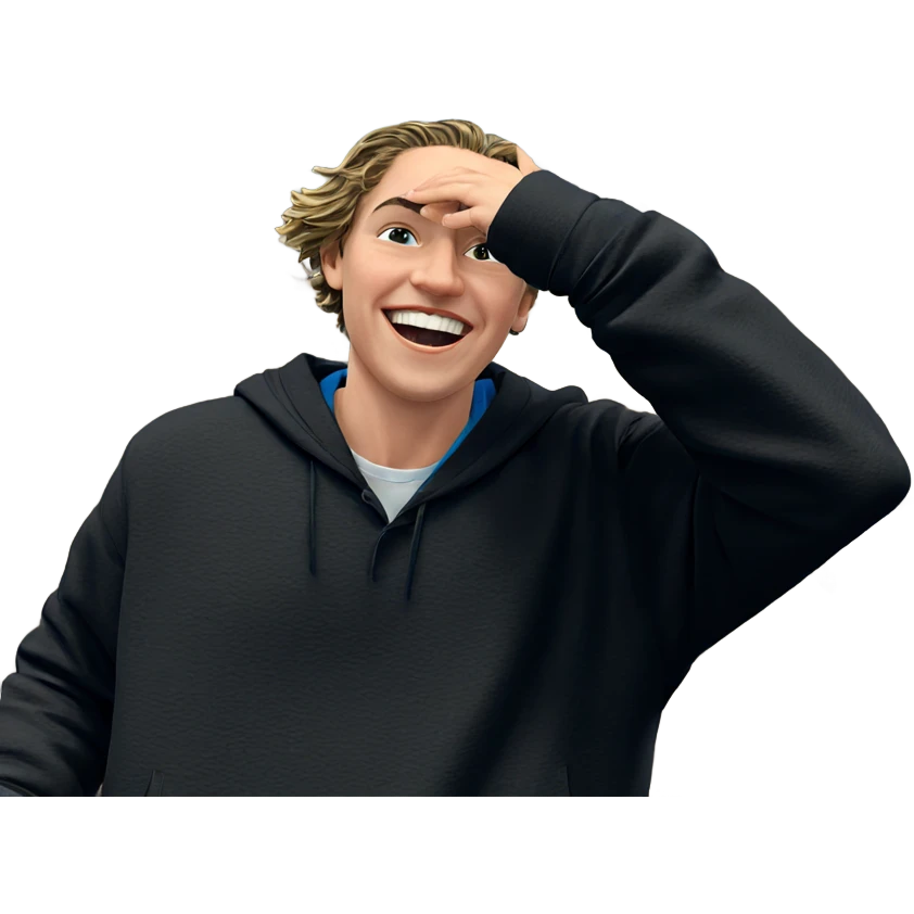 smiling boy by the ocean emoji