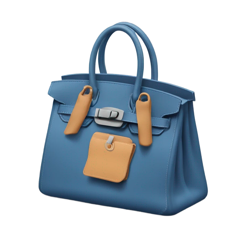 Un sac Birkin bleu  emoji