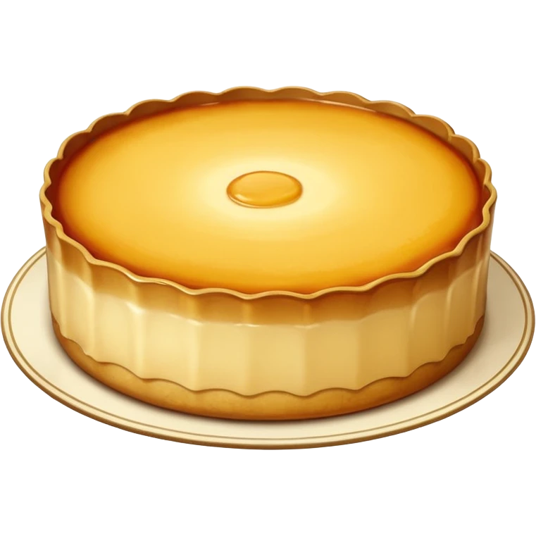round scalloped flan emoji