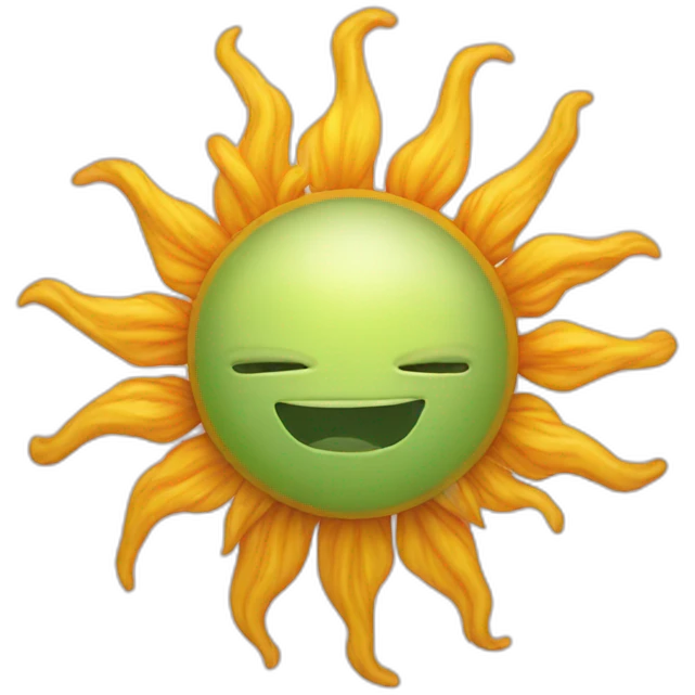 weird sun emoji