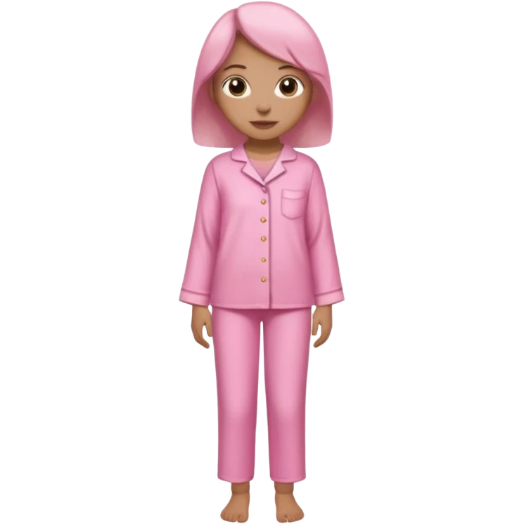 only a pink blouse and pants pijama emoji