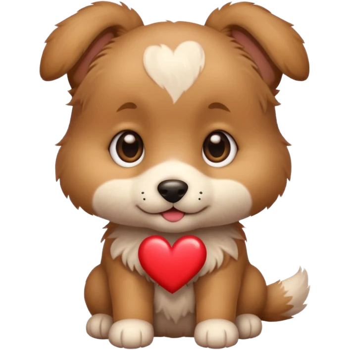 Heart eyes puppy emoji