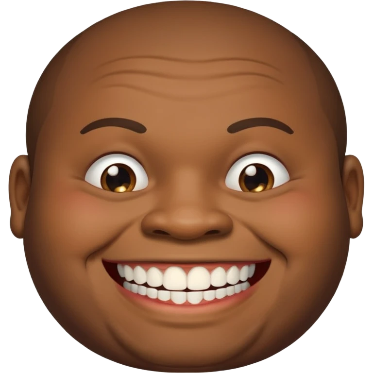 Fat black man missing half of front tooth emoji