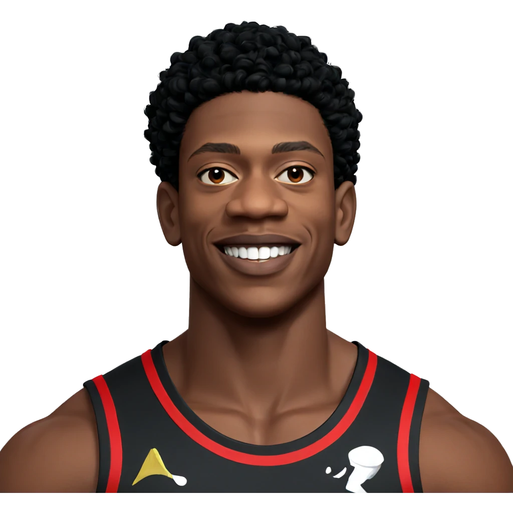 smiling dark-skinned boy in sportswear emoji