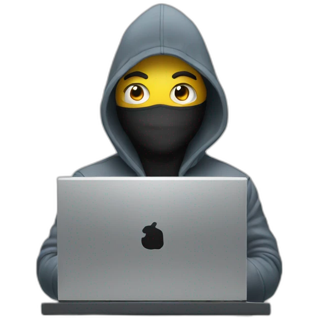 Hacker with PC emoji