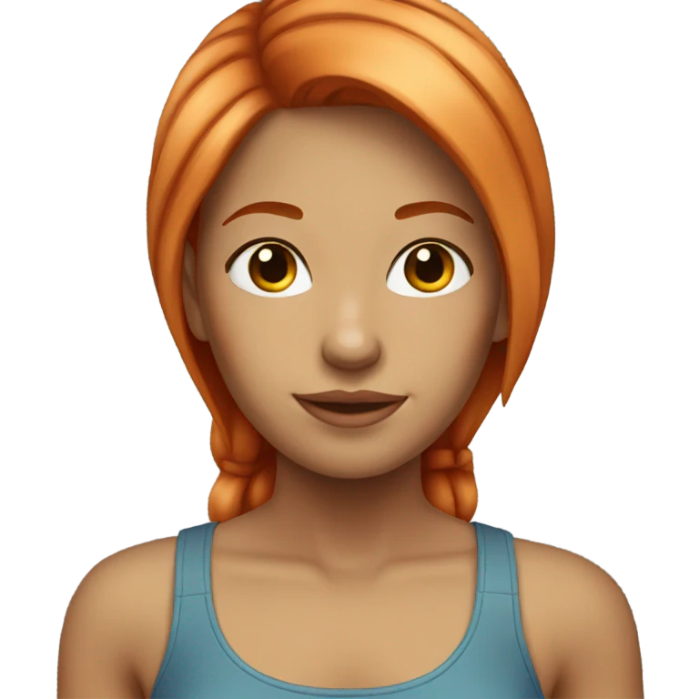Red hair Blonde, girl, Thanks emoji