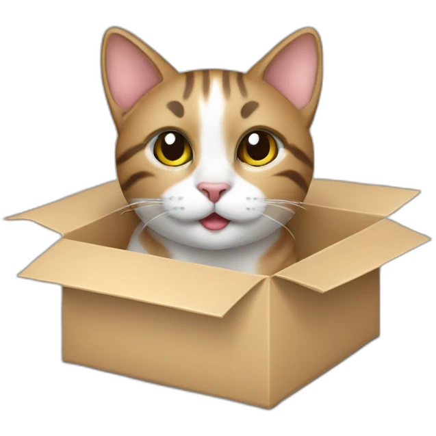 cat gift box emoji